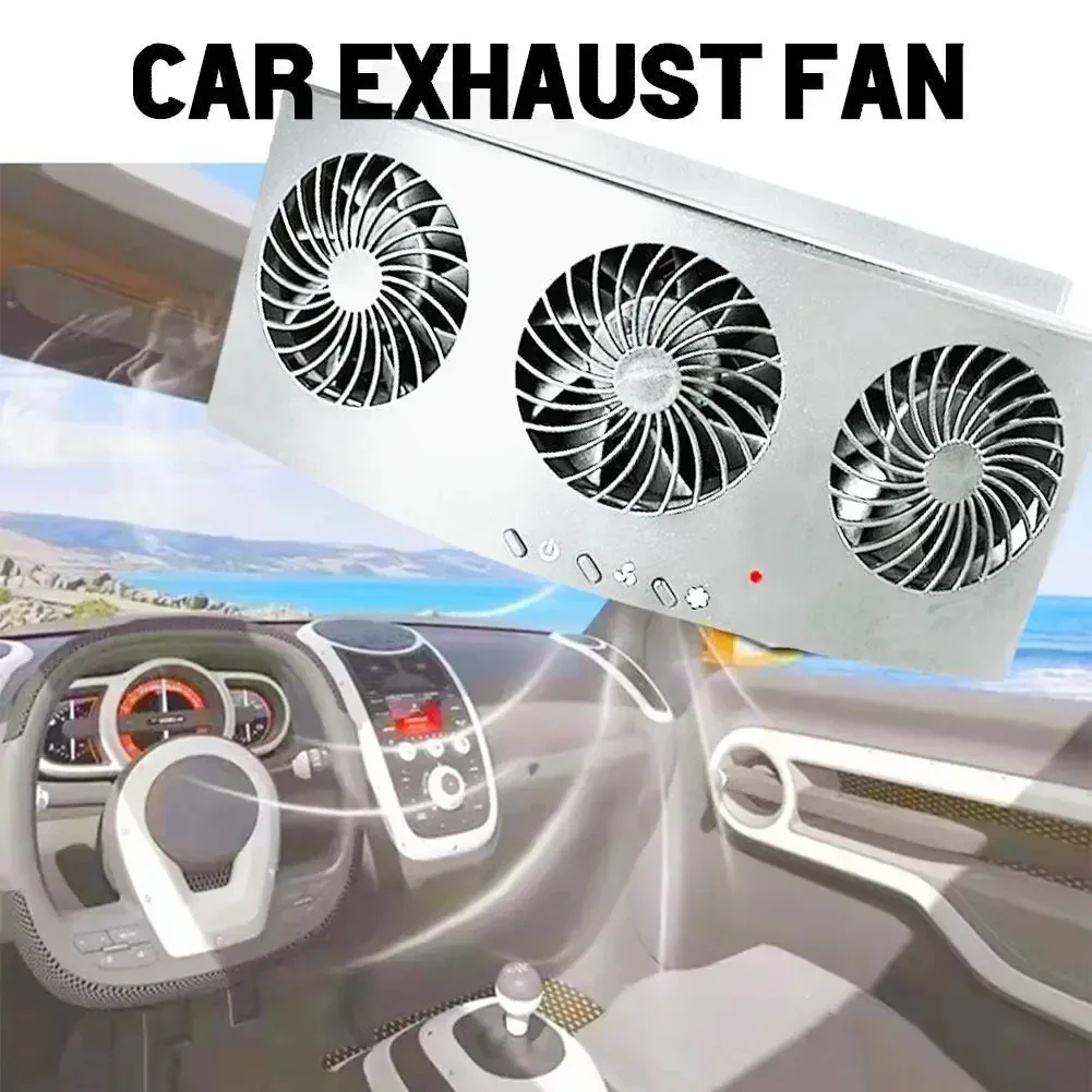 Renewable Energy Fan - Kipas Ventilasi Mobil USB Rechargeable/Solar, Sirkulasi