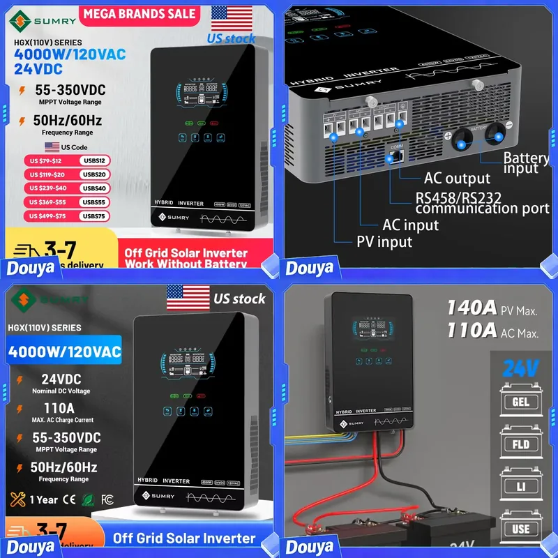 Inverter Surya Off Grid Sumry  - Pure Sine Wave Inverter ulasan dan harga